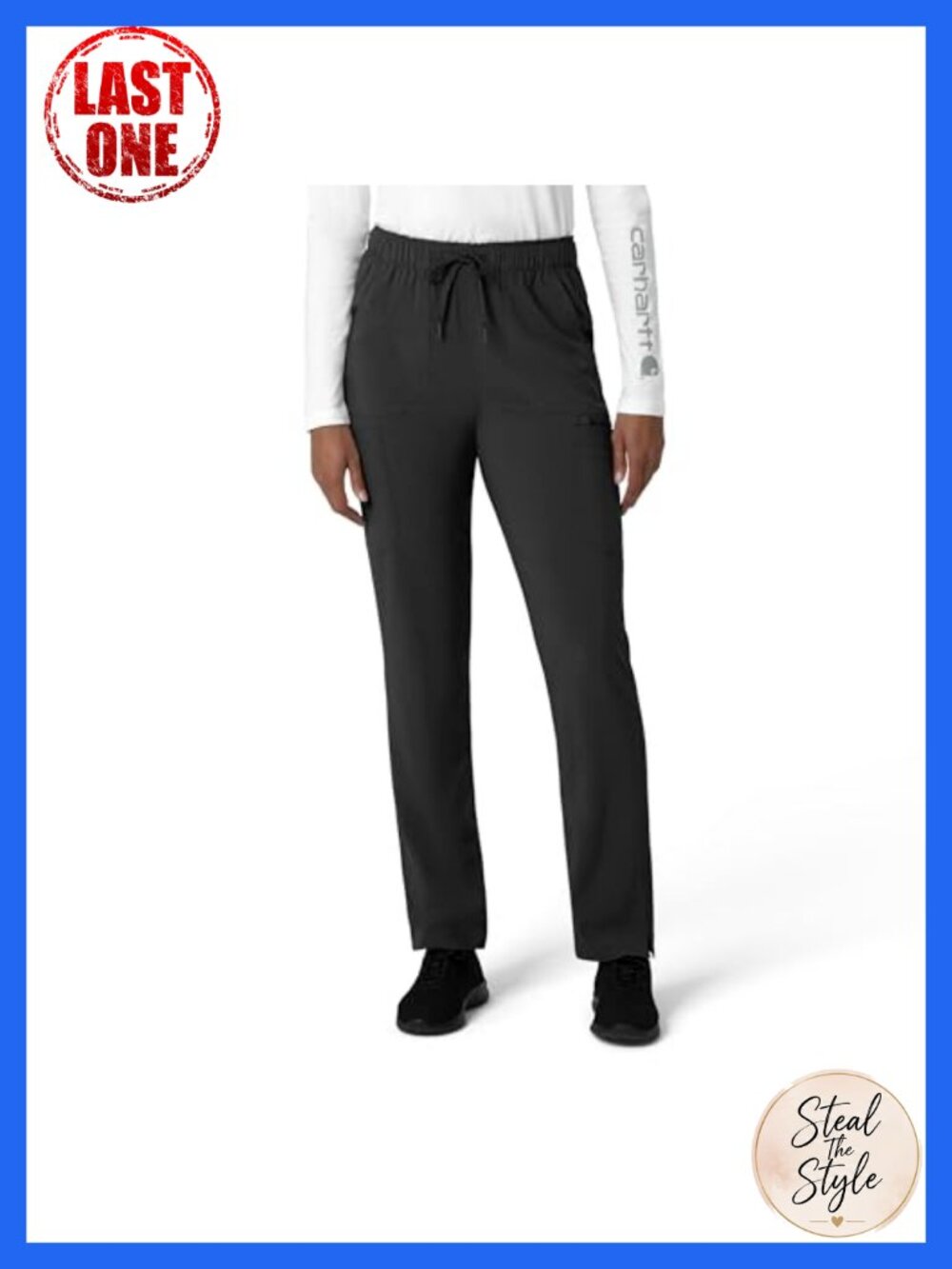Carhartt Force Cross-Flex Straight-Leg Cargo Scrub Pants Drawstring 7 Pockets